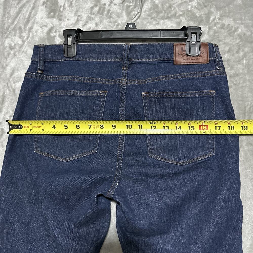 Lauren Jeans Co Womens Petite Jeans 12P Blue Dark Wash Modern Straight Cropped - Picture 7 of 10